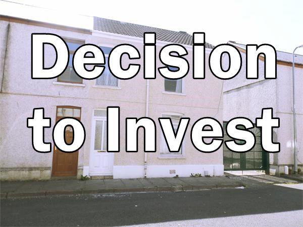 Text: Decision to Invest. Picture: Front of property blodwen st