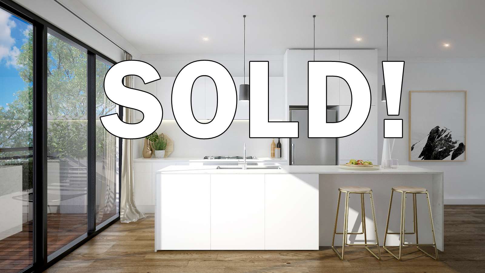 SOLD! over a kitchen picture